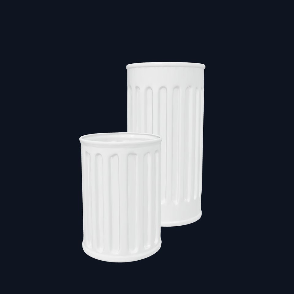 Metallic Bin D Model Pack